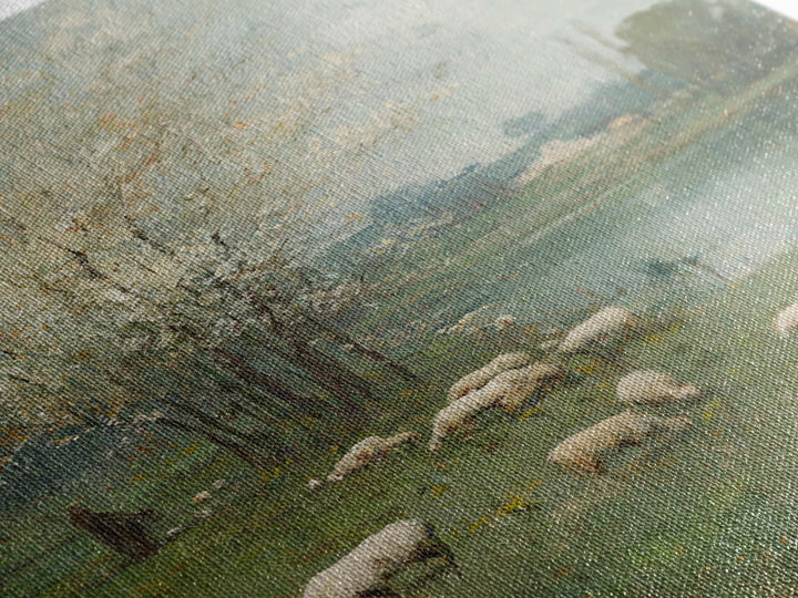 Pastoral Spring Blessing | Framed Canvas Print | Christian Wall Art | Christian Art Canvas | Pastoral Scenery | Subtle Christian Art | Chri