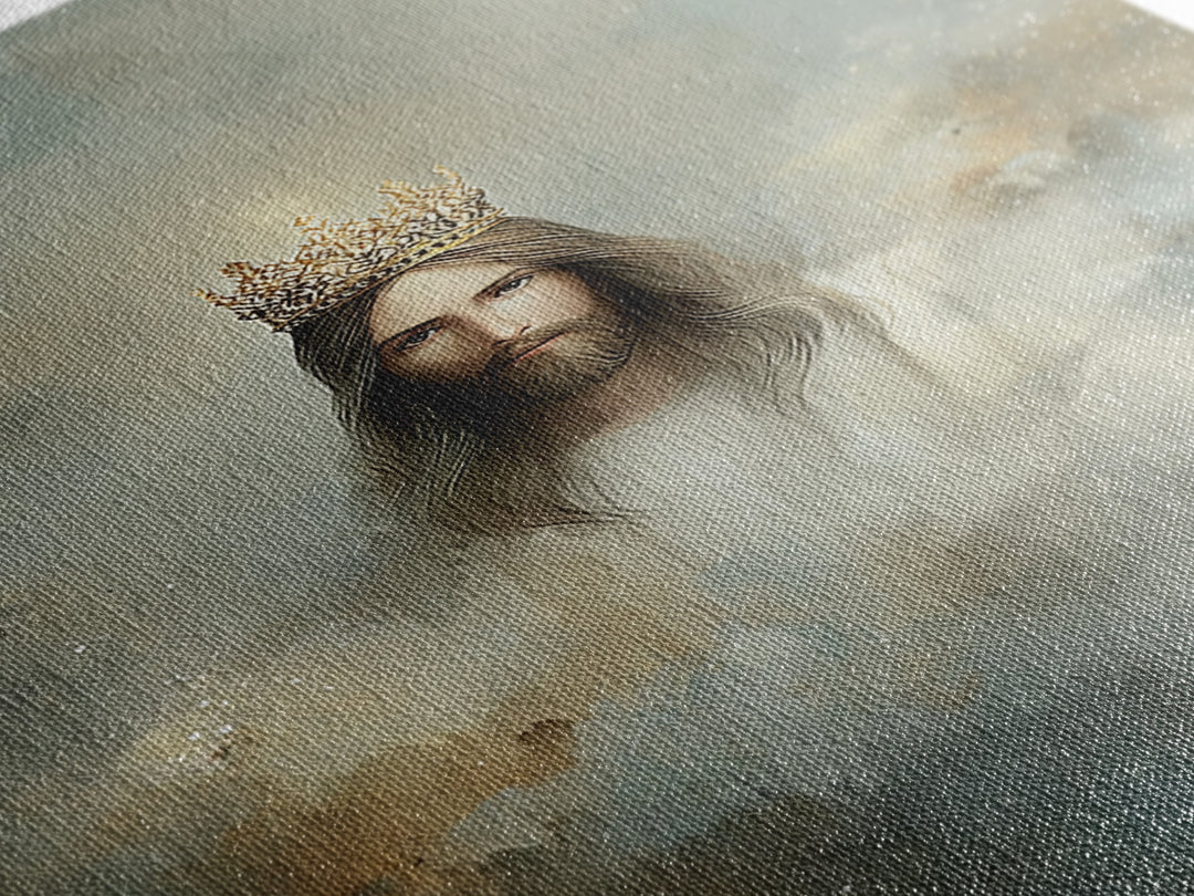 Crowned Glory – Framed Canvas Print – Jesus Art Print – Christian Wall Art – Christian Art Canvas – Christian Art – Unique Christian Art