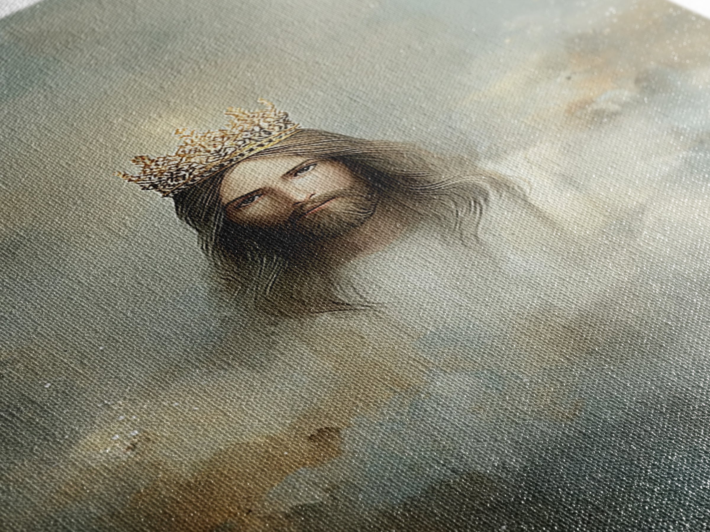 Crowned Glory – Framed Canvas Print – Jesus Art Print – Christian Wall Art – Christian Art Canvas – Christian Art – Unique Christian Art