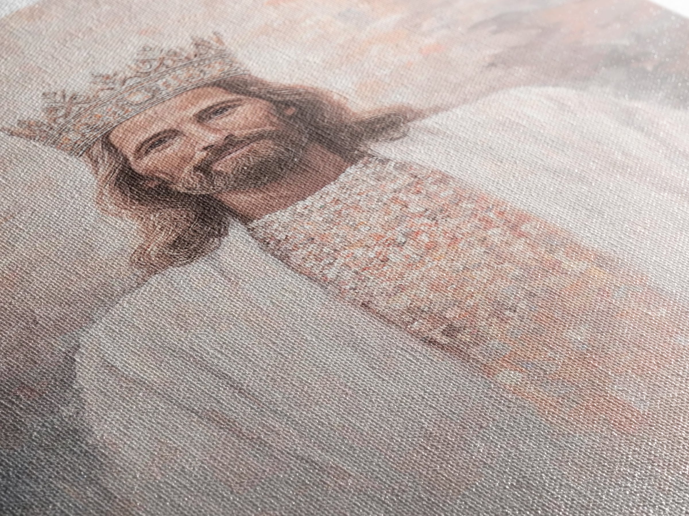 King Of Heaven – Framed Canvas Print – Christian Art Painting – Jesus Painting – Christian Wall Art – Framed Christian Art – Christian Chri