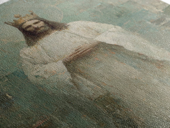 Night Of Majesty - Framed Canvas Print - Christian Art Canvas - Christian Wall Art - Jesus Painting - Christian Christmas Art - Christian G
