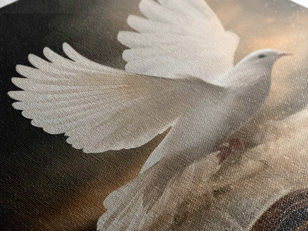 Dove Of Revelation – Framed Canvas Print – Christian Wall Art – Moody Christian Art – Christian Art Canvas – Christian Christmas Art – Chri