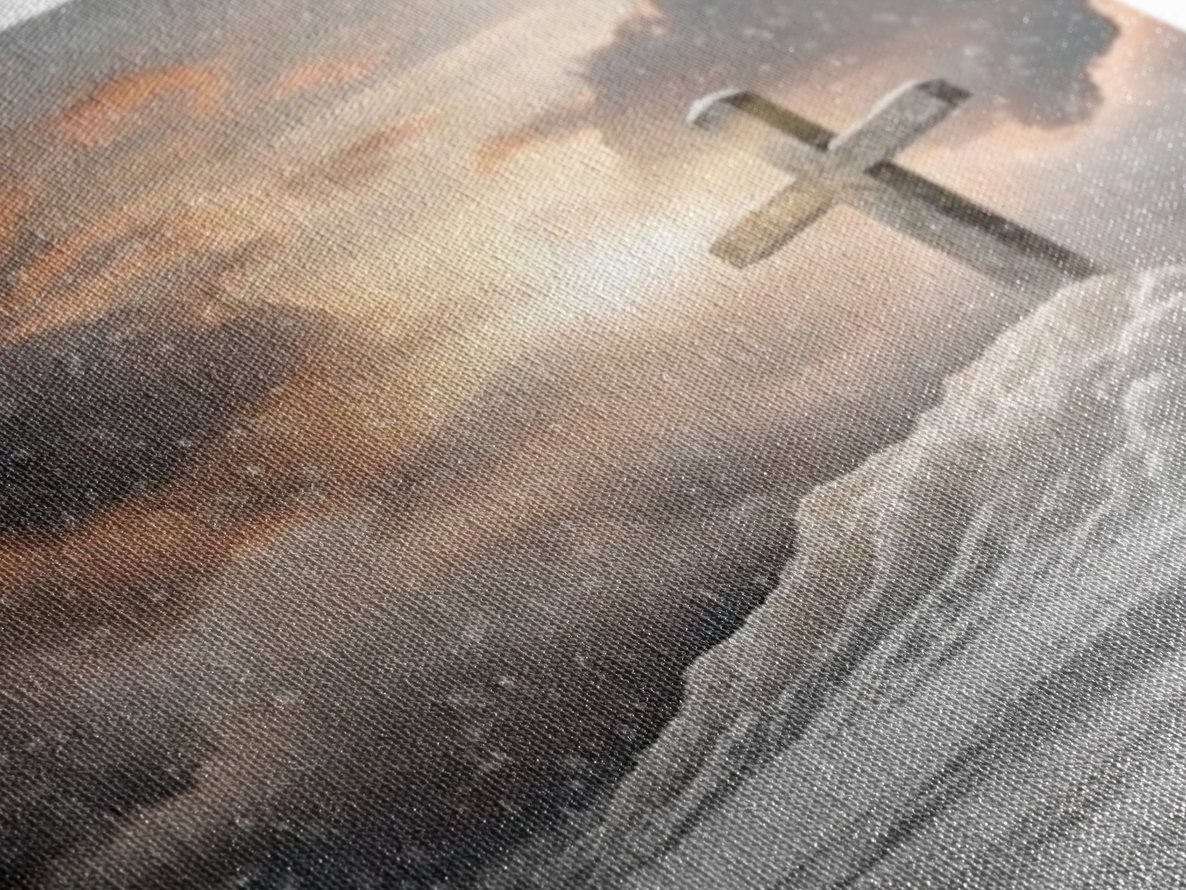 Winter Cross Hope – Framed Canvas Print – Christian Wall Art – Christian Art Canvas – Moody Christmas Art – Christian Decor – Christmas Art