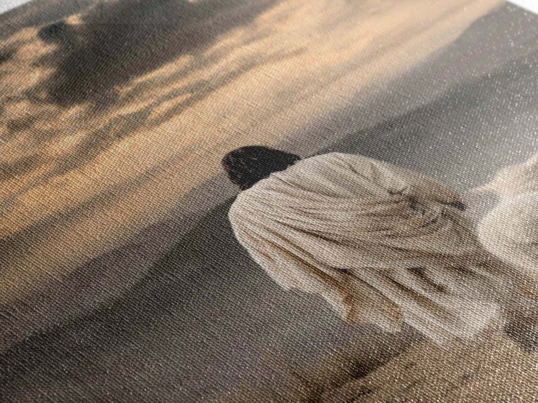 Desert Shepherd Light | Framed Canvas Print | Christian Wall Art | Christian Art Canvas | Jesus Painting | Christian Gift Ideas | Vintage C