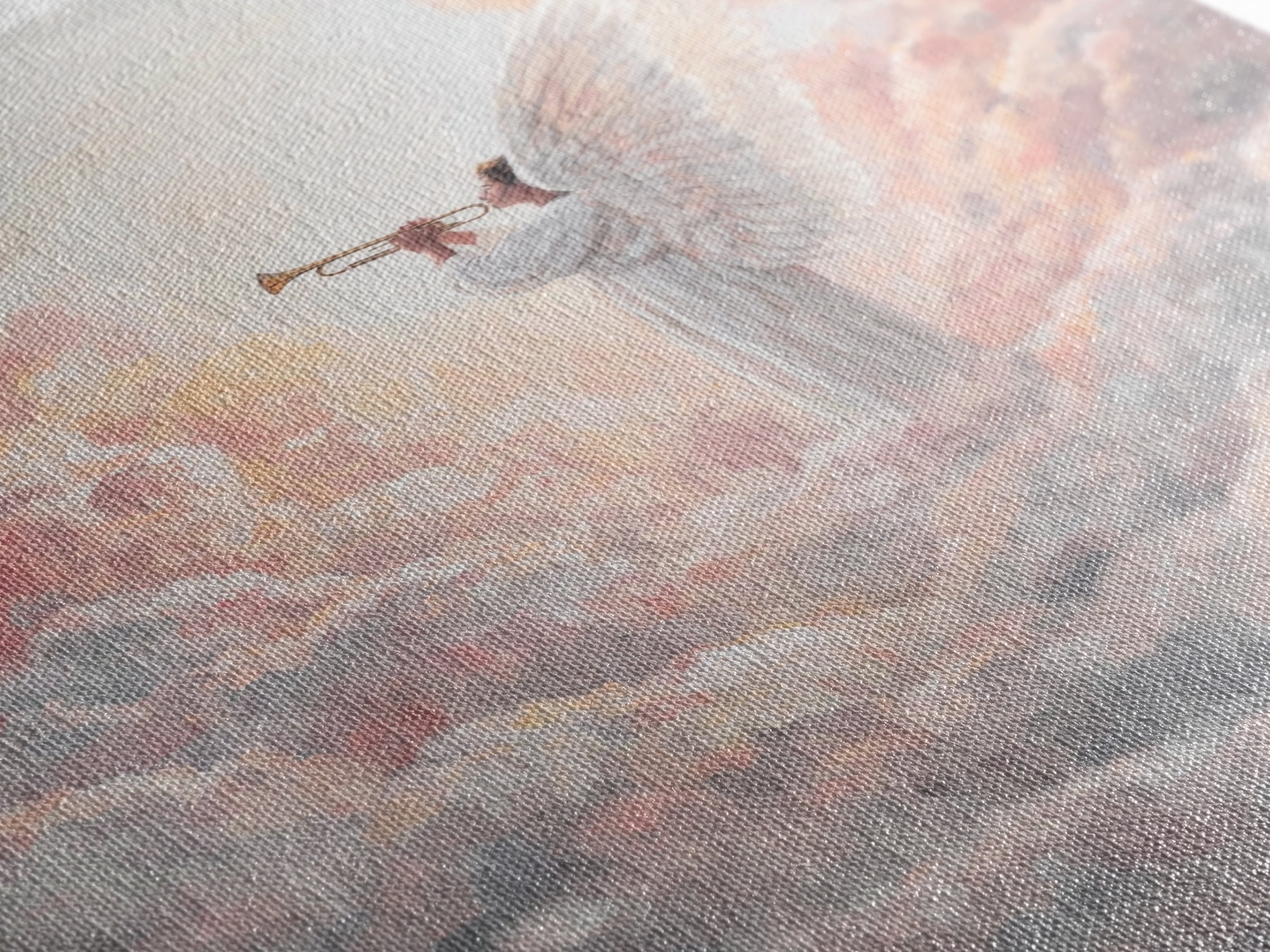 Celestial Trumpet Call – Framed Canvas Print – Christian Art Canvas – Christian Wall Art – Angel Art – Christian Paintings – Christian Chri