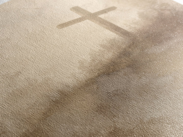 Soft Desert Cross | Framed Canvas Print | Christian Art Canvas | Christian Wall Art | Subtle Christian Paintings | Vintage Christian Art |