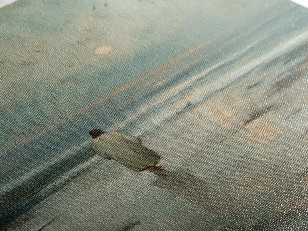 Dawn Walk – Framed Canvas Print – Christian Wall Art – Jesus Painting – Christian Art Canvas – Modern Christian Art – Subtle Christian Art