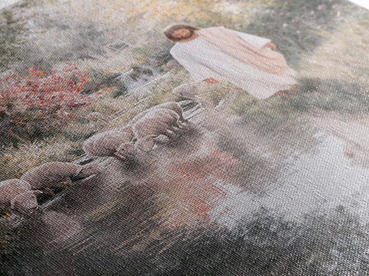 Pastoral Stream Light | Framed Canvas Print | Jesus Wall Art | Christian Art Painting | Subtle Christian Paintings | Christian Decor | Chri