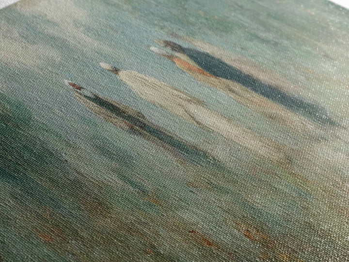 Misty Gathering, Framed Canvas Print, Panoramic Painting, Christian Art Canvas, Christian Wall Art, Jesus Painting, Christian Decor