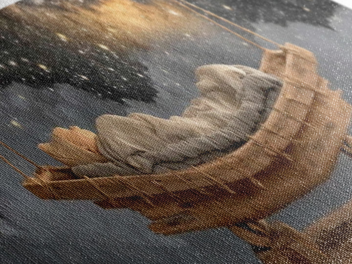 Starborn Rest | Framed Canvas Print | Panoramic Painting | Christian Art Canvas | Christmas Art | Modern Christian Art | Christian Wall Art