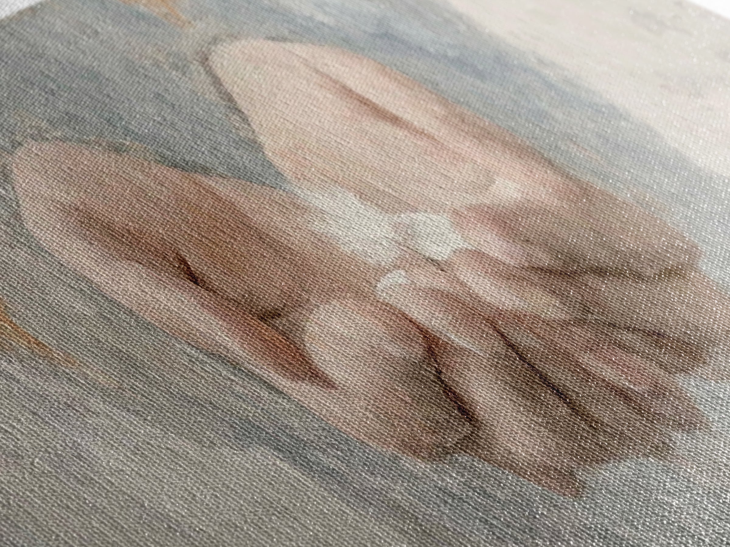 Hands Of Mercy | Framed Canvas Print | Panoramic Painting | Christian Art | Christian Art Canvas | Christian Gift Ideas | Minimalist Christ