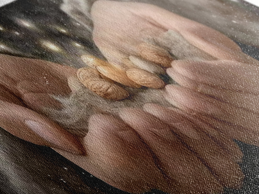 Celestial Offering – Framed Canvas Print – Panoramic Painting – Christian Wall Art – Jesus Art Print – Christian Art Canvas – Christmas Art