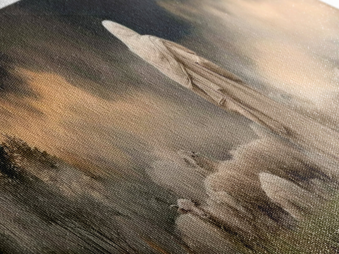 Shepherd’s Calm Dawn – Framed Canvas Print – Panoramic Art – Christian Art – Jesus Painting – Christmas Wall Art