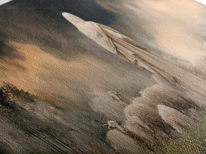 Shepherd’s Calm Dawn – Framed Canvas Print – Panoramic Art – Christian Art – Jesus Painting – Christmas Wall Art