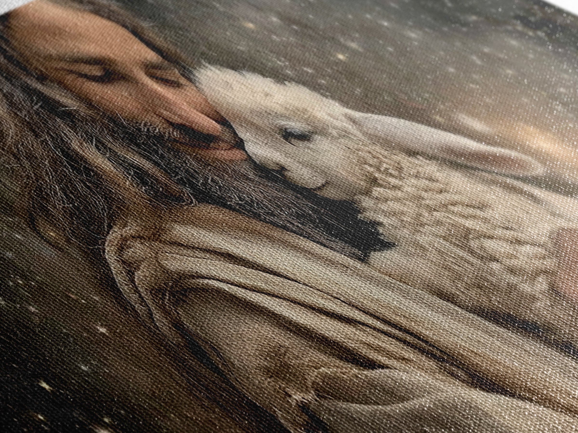 Heavenly Shepherd | Framed Canvas Print | Panoramic Art | Jesus Painting | Christian Art Canvas | Christian Wall Art | Christian Christmas