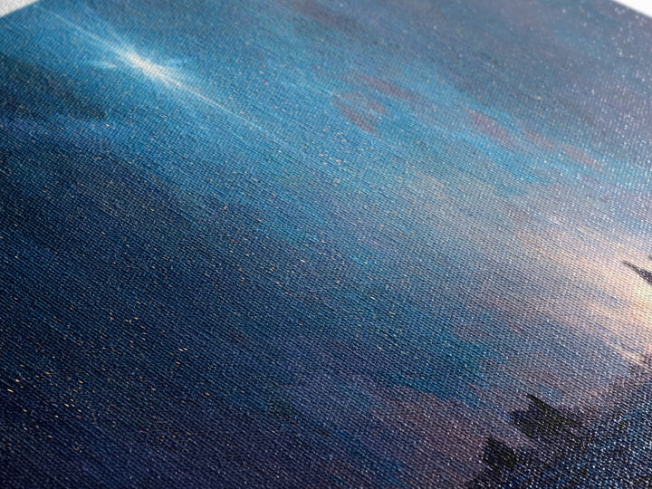 Heaven’s Guiding Star | Framed Canvas Print | Panoramic Wall Art | Christian Art | Christmas Art | Jesus Painting | Christian Art Canvas