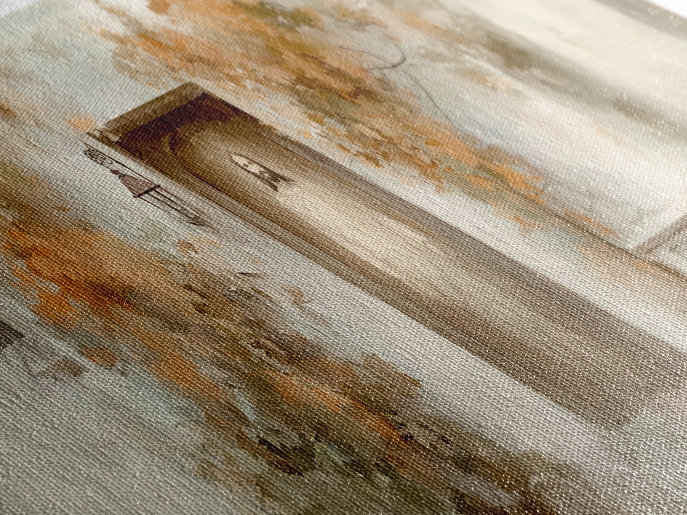 Quiet Shepherd Path, Framed Canvas Print, Christian Art, Jesus Painting, Panoramic Art, Christian Decor, Christian Gift, Large Christian Ar