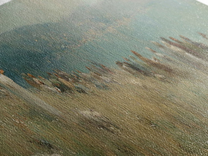Hillside Blessing, Framed Canvas Print, Christian Wall Art, Panoramic Wall Art, Christian Art Canvas, Jesus Painting, Large Christian Paint