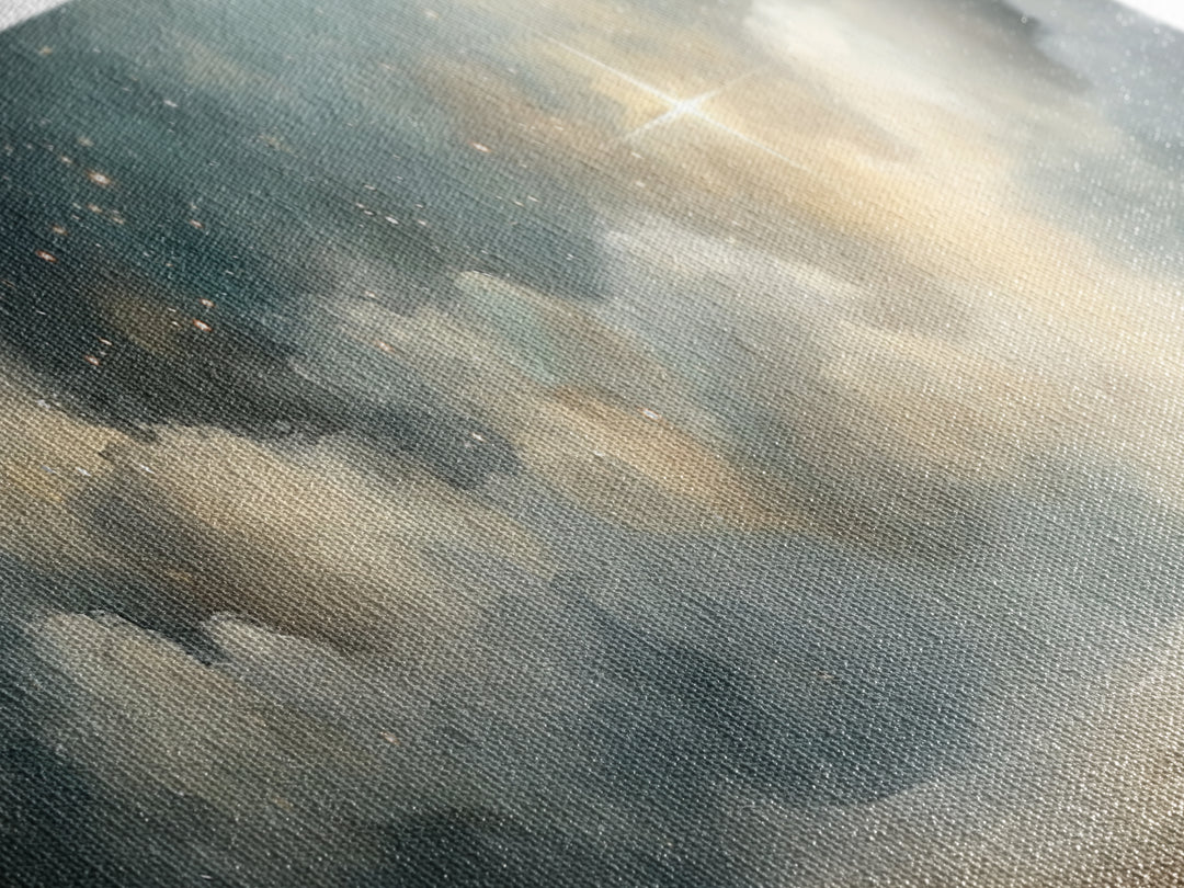 Radiant Night Promise – Framed Canvas Print – Christian Wall Art – Panoramic Print – Jesus Art Print – Christmas Art – Christian Painting