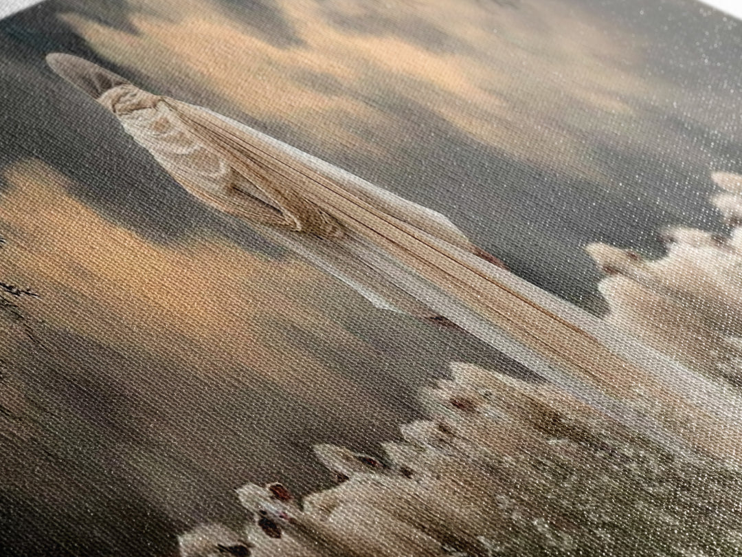 Still Waters Glory – Framed Canvas Print – Panoramic Wall Art – Christian Art Canvas – Jesus Art Print – Moody Christmas Art – Christian De