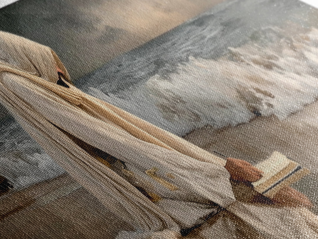 Quiet Sea Prayer | Framed Canvas Print | Jesus Painting | Panoramic Wall Art | Christian Art Print | Christian Wall Art | Christmas Art