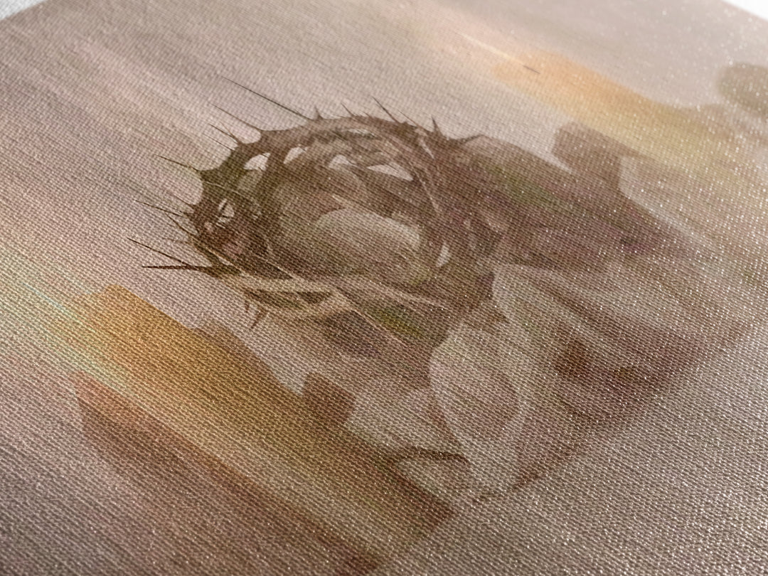 Thorns Of Grace | Framed Canvas Print | Christian Art Canvas | Christian Wall Art | Panoramic Painting | Christian Decor | Christmas Art