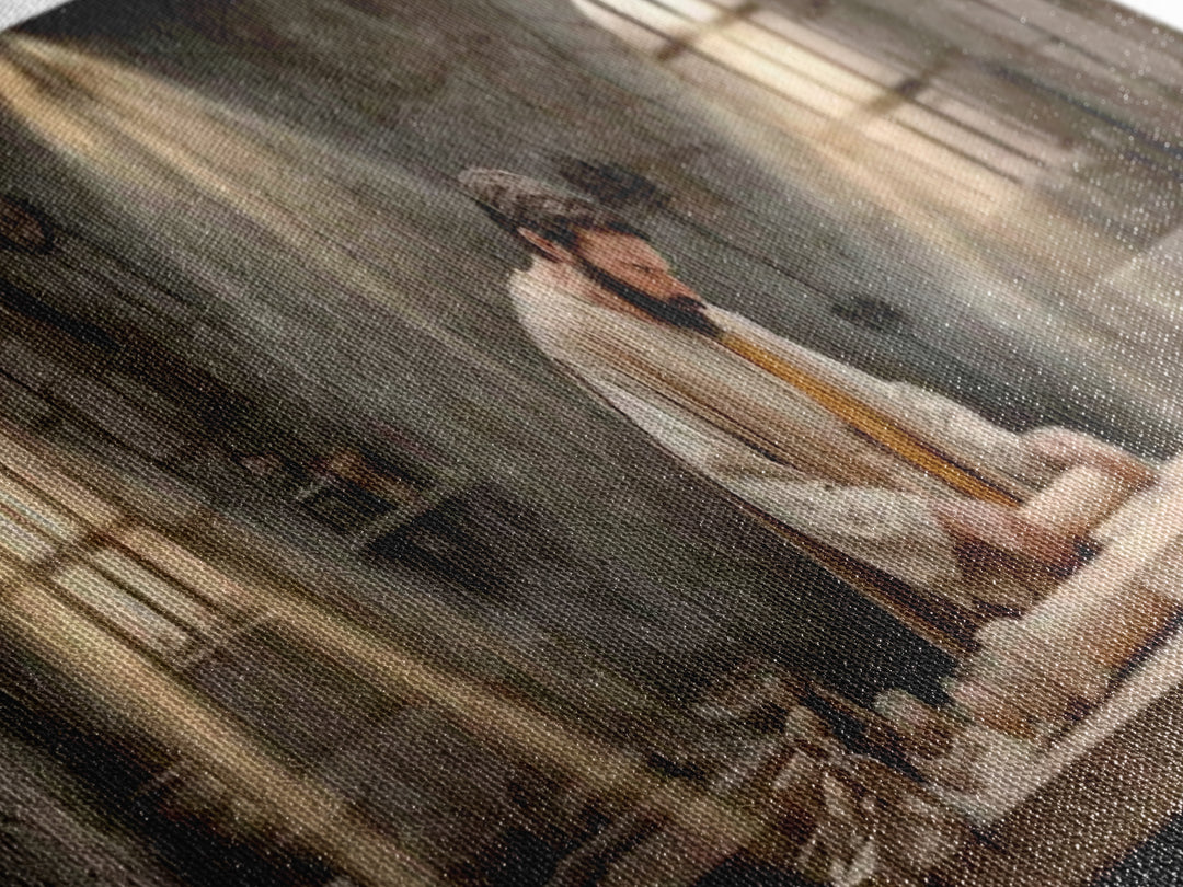 Carpenter Of Grace, Framed Canvas Print, Christian Art Canvas, Panoramic Painting, Christian Wall Art, Jesus Painting, Christian Christmas