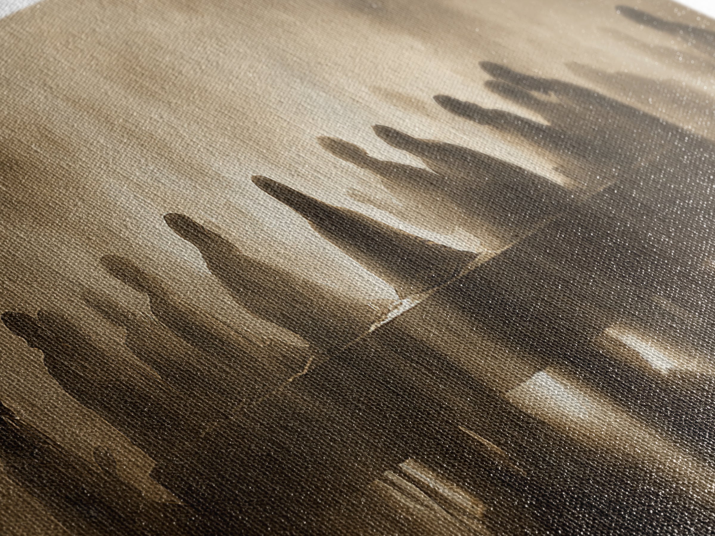 Desert Supper Glow | Framed Canvas Print | Panoramic Print | Christian Wall Art | Jesus Painting | Christian Art Canvas | Modern Christian