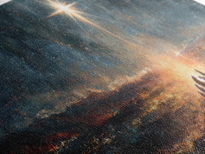 Bethlehem Night Sky | Framed Canvas Print | Christian Christmas Art | Panoramic Wall Art | Christian Decor | Christmas Canvas Wall Art | Ch