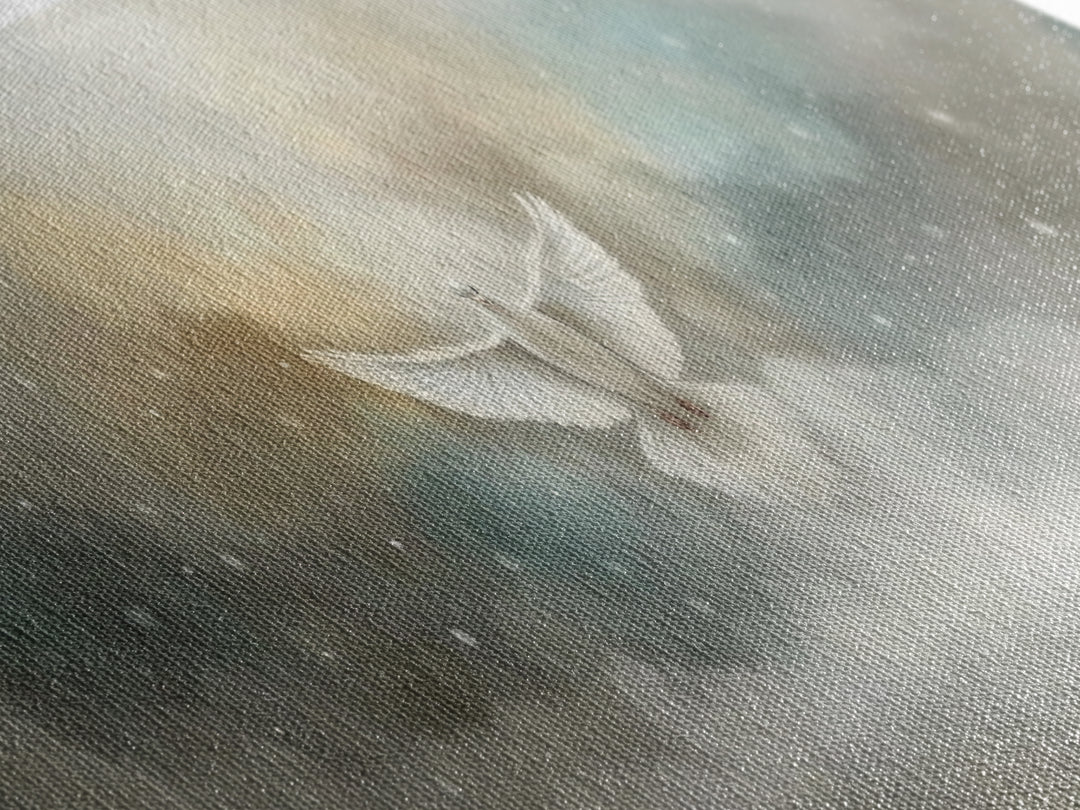 Dove Of Serenity – Framed Canvas Print – Christian Art Canvas – Panoramic Frame – Christian Wall Art – Christmas Art – Christian Art Gift