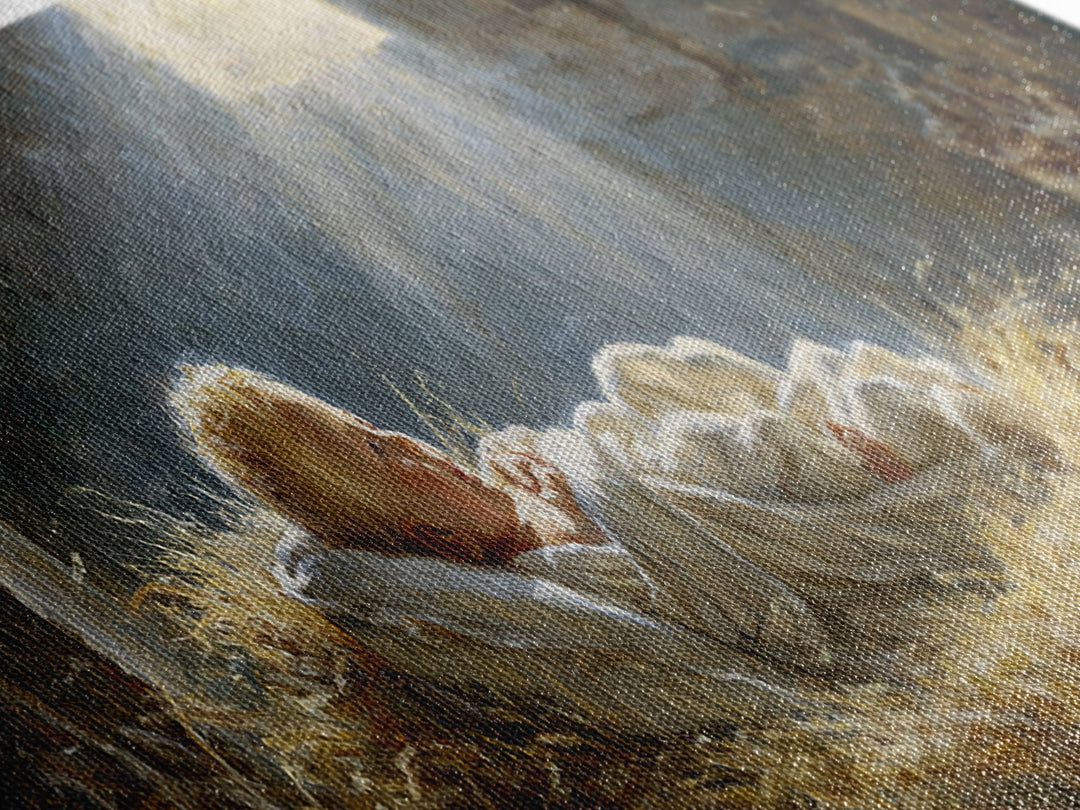 Light Of Bethlehem – Framed Canvas Print – Christian Wall Art – Panoramic Art – Christian Christmas Art – Jesus Painting – Christmas Canvas