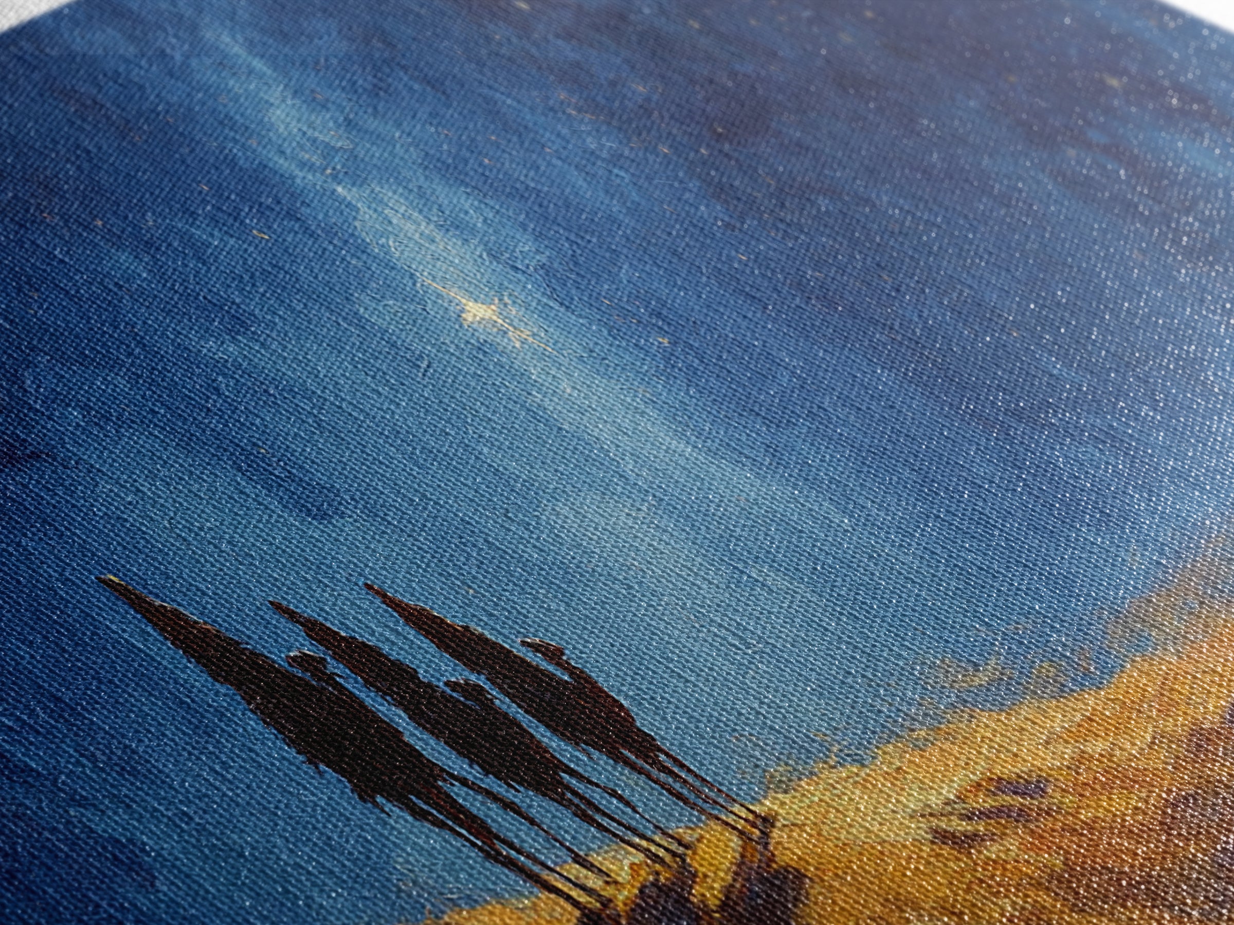 Night Seekers, Framed Canvas Print, Christian Art Canvas, Panoramic Art, Christian Wall Art, Jesus Painting