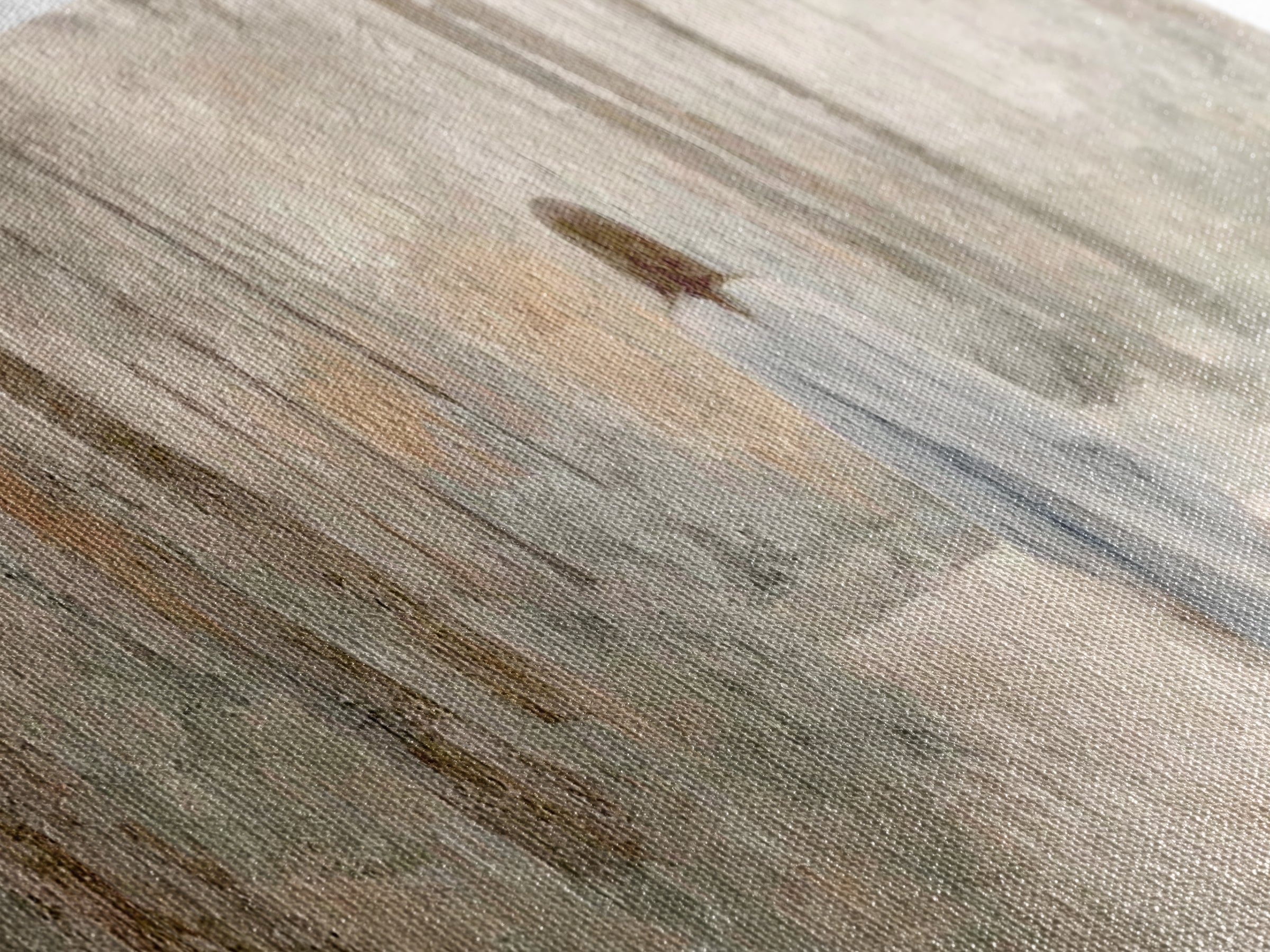 Soft Winter Walk - Framed Canvas Print - Panoramic Art - Christian Art Canvas - Christian Wall Art - Jesus Painting - Subtle Christian Art