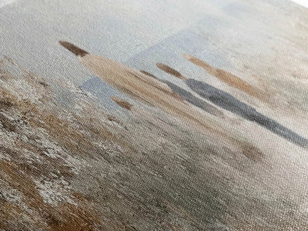 Silent Footsteps, Framed Canvas Print, Christian Art Canvas, Panoramic Painting, Jesus Wall Art, Christian Art Gift, Christmas Art