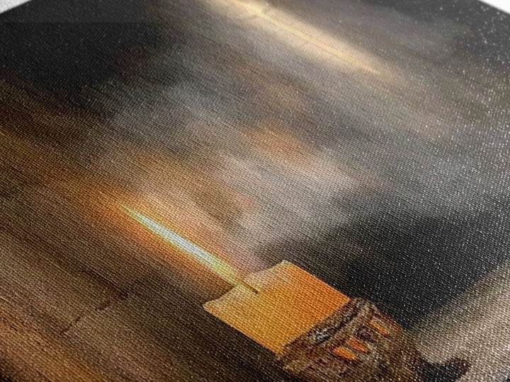 Candle of Faith – Framed Canvas Print – Christian Art Canvas – Christian Wall Art – Panoramic Art – Jesus Painting