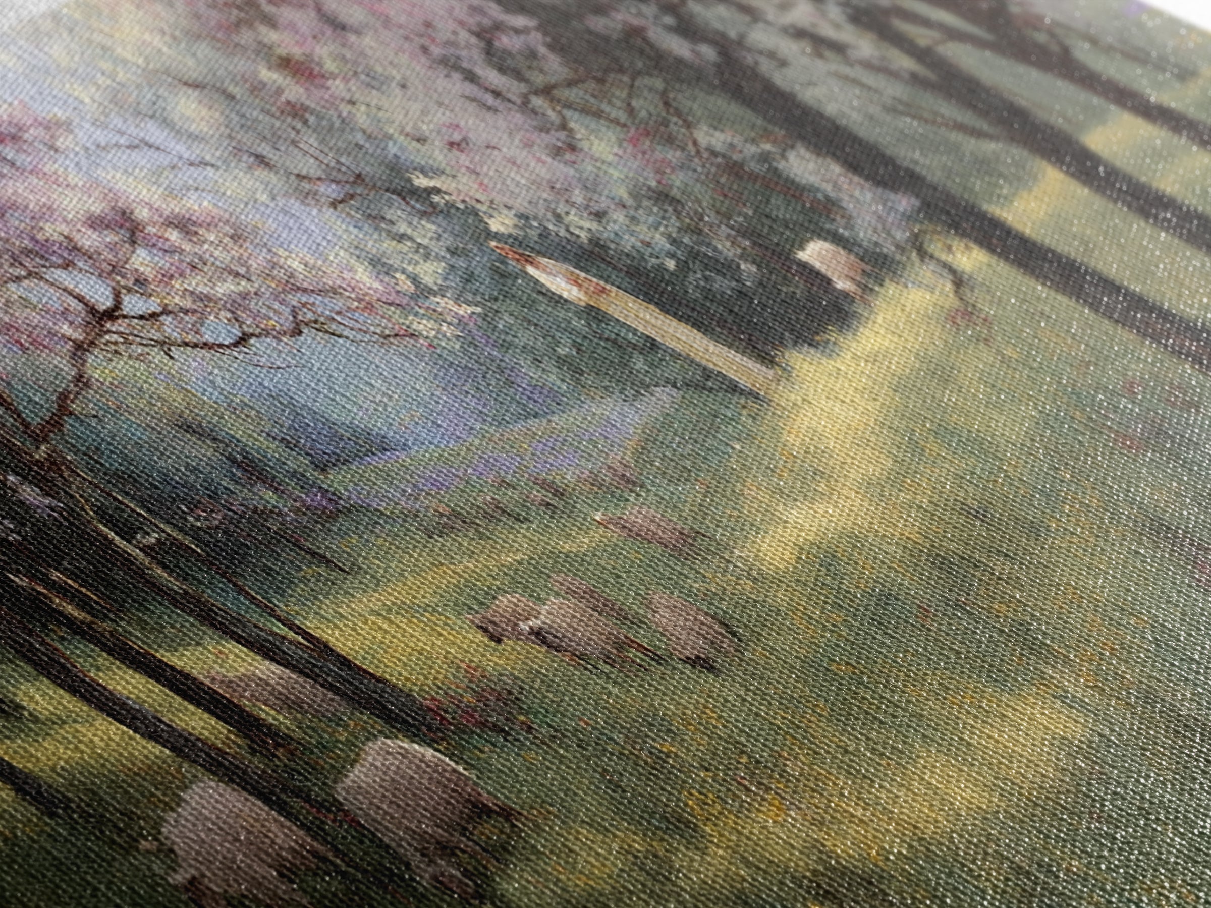 Silent Meadow Blessing | Framed Canvas Print | Jesus Painting | Panoramic Print | Christian Wall Art | Christian Art Canvas | Christmas Art