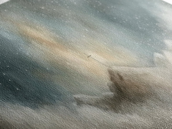 Starlit Redemption | Framed Canvas Print | Christian Wall Art | Jesus Painting | Christian Art Print | Christmas Art | Panoramic Wall Art