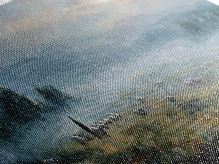 Guiding Shepherd | Framed Canvas Print | Christian Art Canvas | Panoramic Print | Large Jesus Painting | Christian Art | Christmas Art