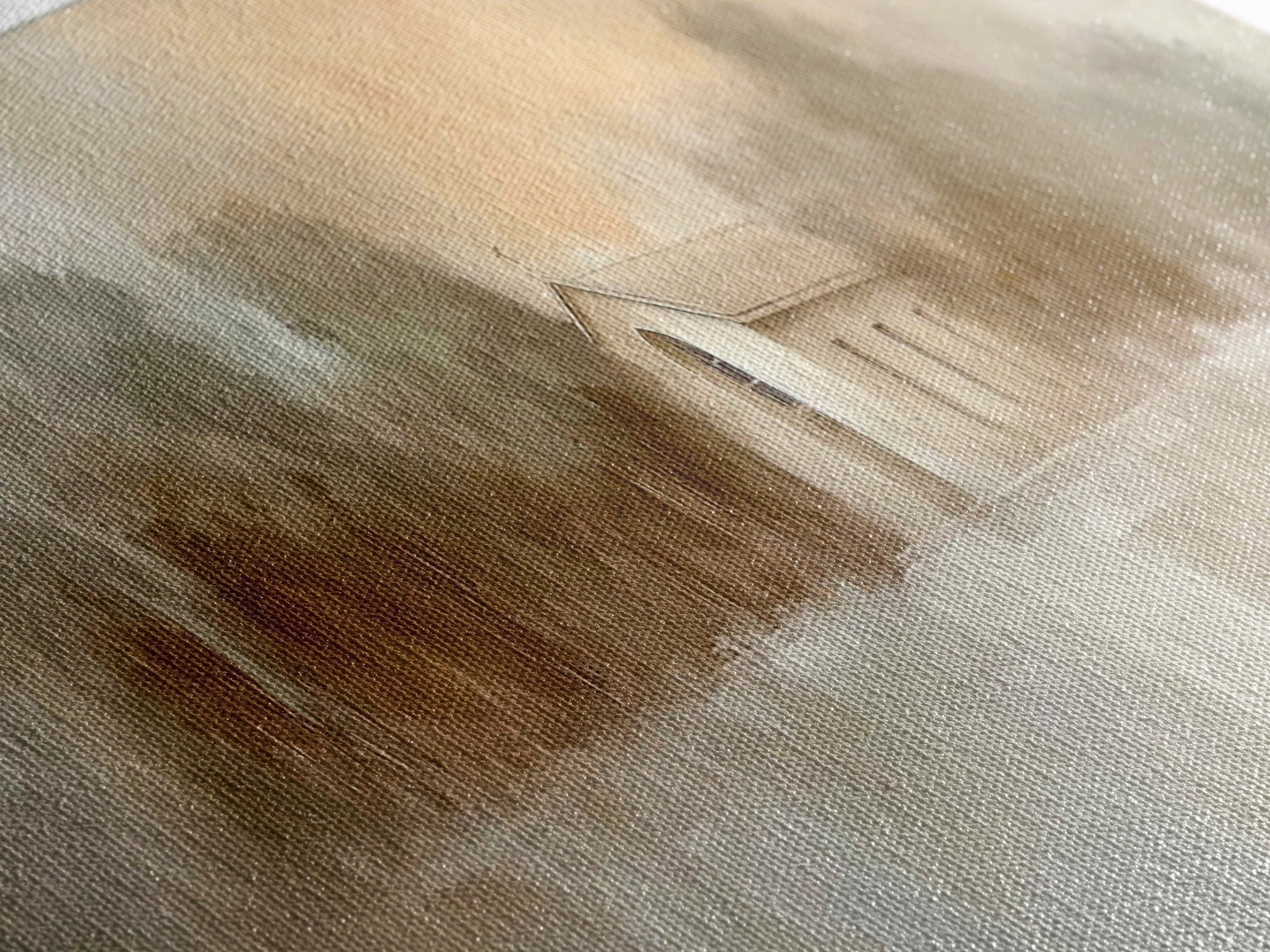 Soft Morning Chapel | Framed Canvas Print | Panoramic Wall Art | Christian Art Canvas | Christian Painting | Christian Christmas Art | Chri