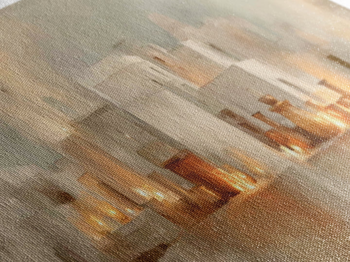 Harbor Of Faith, Framed Canvas Print, Christian Wall Art, Panoramic Art, Christian Art Print, Jesus Painting, Christian Decoration