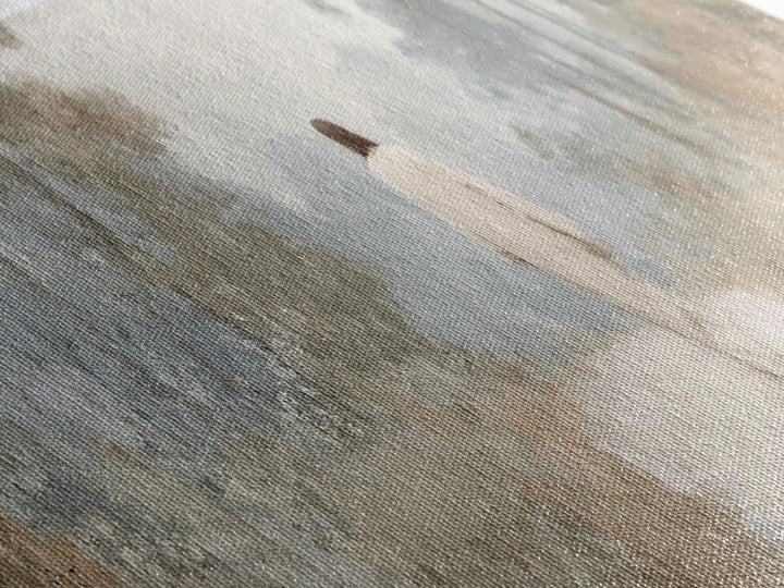 Waters Of Stillness – Framed Canvas Print – Christian Art Painting – Jesus Canvas Art – Panoramic Art – Christian Christmas Art – Subtle Ch