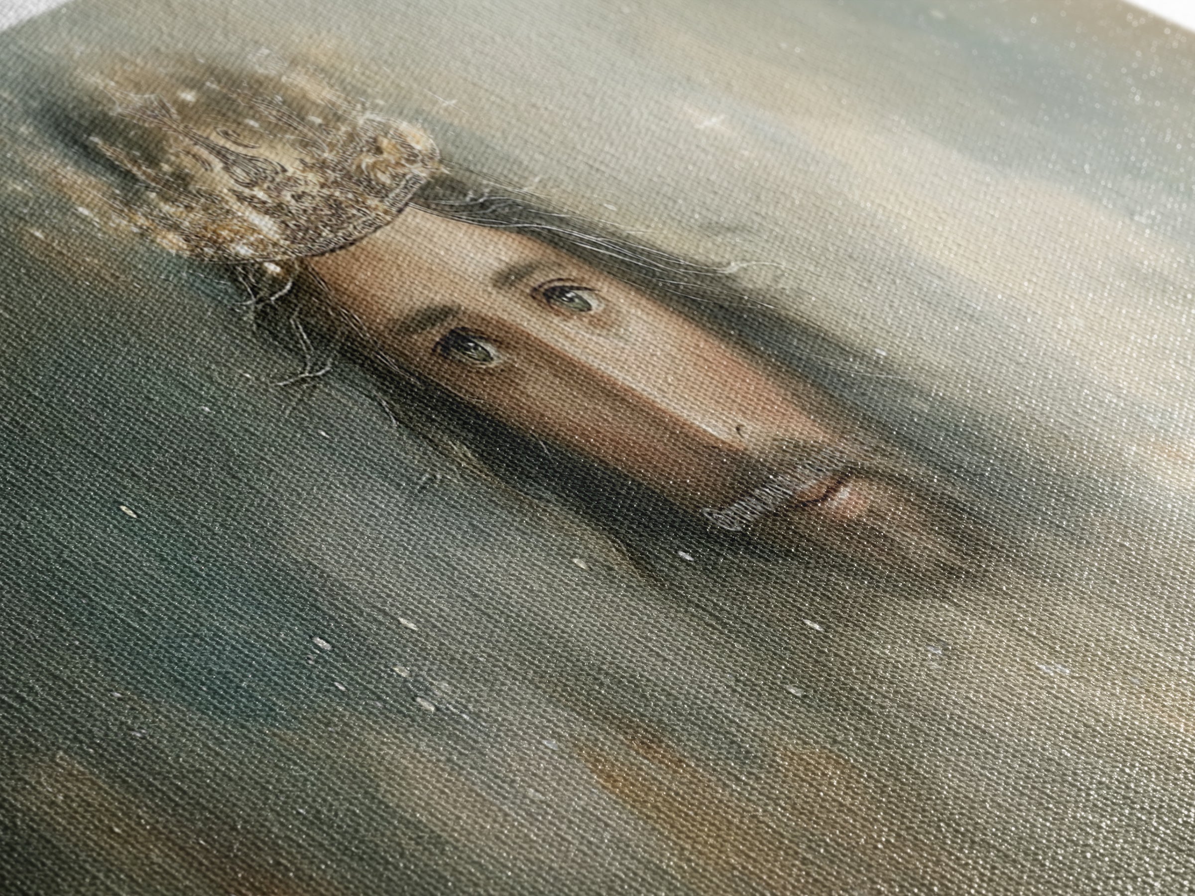 Heavenly Crown – Framed Canvas Print – Christian Wall Art – Jesus Painting – Panoramic Art – Christian Christmas Art – Christian Decor