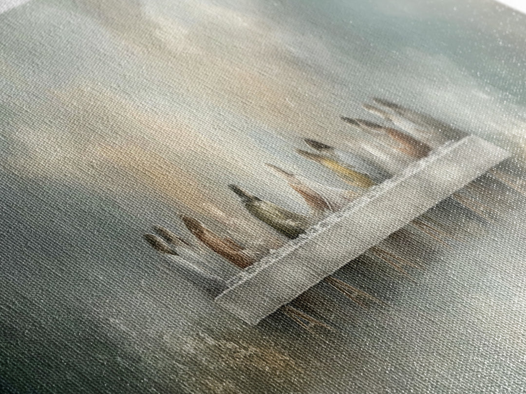 Last Covenant Stillness | Framed Canvas Print | Christian Painting | Moody Christian Art | Panoramic Art | Jesus Painting | Christian Wall