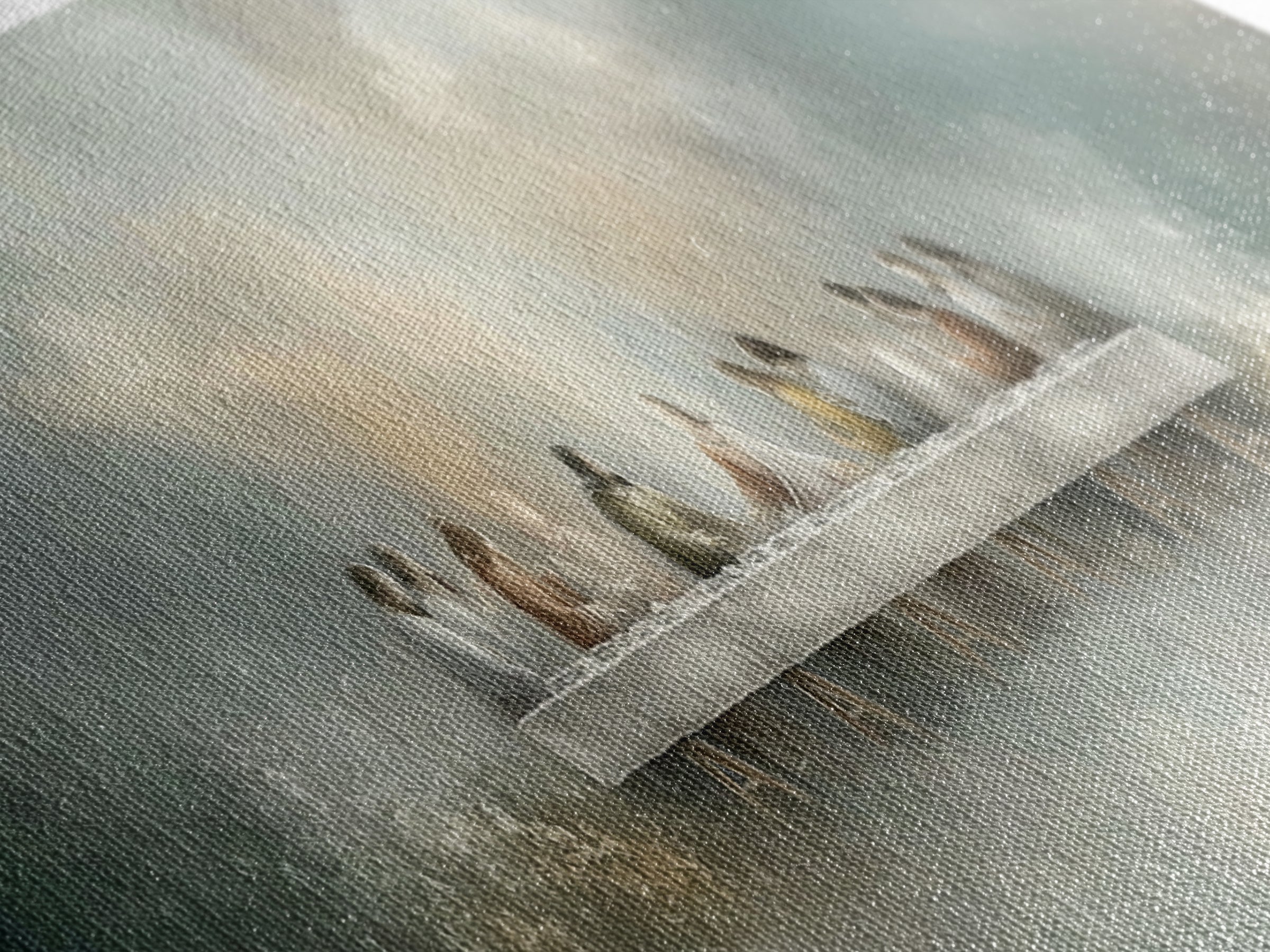 Last Covenant Stillness | Framed Canvas Print | Christian Painting | Moody Christian Art | Panoramic Art | Jesus Painting | Christian Wall