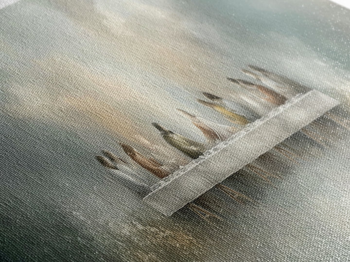 Last Covenant Stillness | Framed Canvas Print | Christian Painting | Moody Christian Art | Panoramic Art | Jesus Painting | Christian Wall