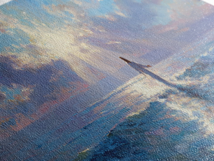 Soft Horizon Blessing – Framed Canvas Print – Panoramic Frame – Christian Art Canvas – Christian Wall Art – Jesus Painting – Christmas Art