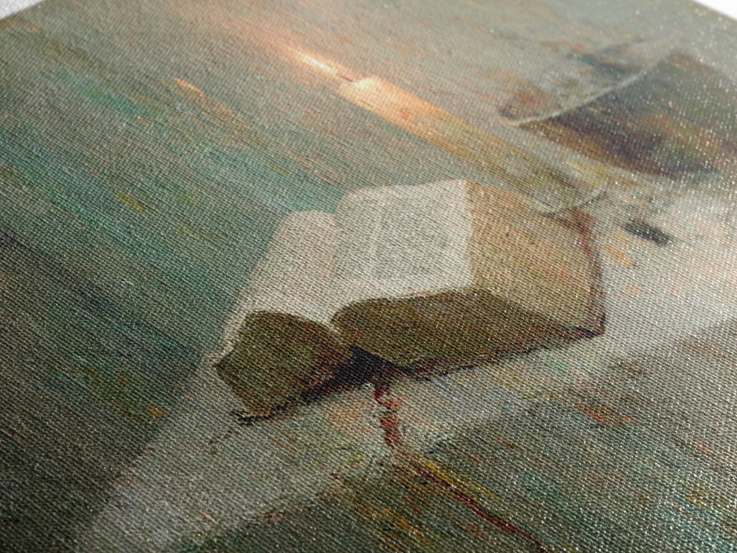 Sacred Study – Framed Canvas Print – Panoramic Painting – Christian Art Canvas – Christian Art Work – Christian Gift – Moody Christian Art