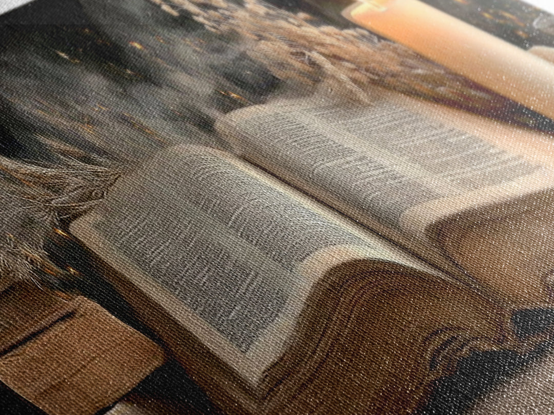 Night Watch Bible – Framed Canvas Print – Panoramic Print – Christian Art Work – Christian Wall Art – Modern Christian Art – Christian Gift