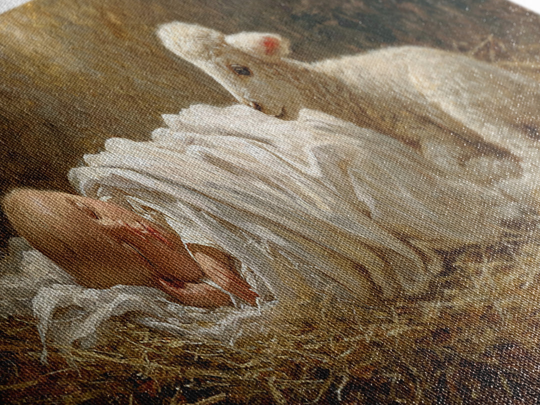 Lamb of Promise | Framed Canvas Print | Christian Art Canvas | Panoramic Frame | Christmas Art | Christian Wall Art | Christian Art