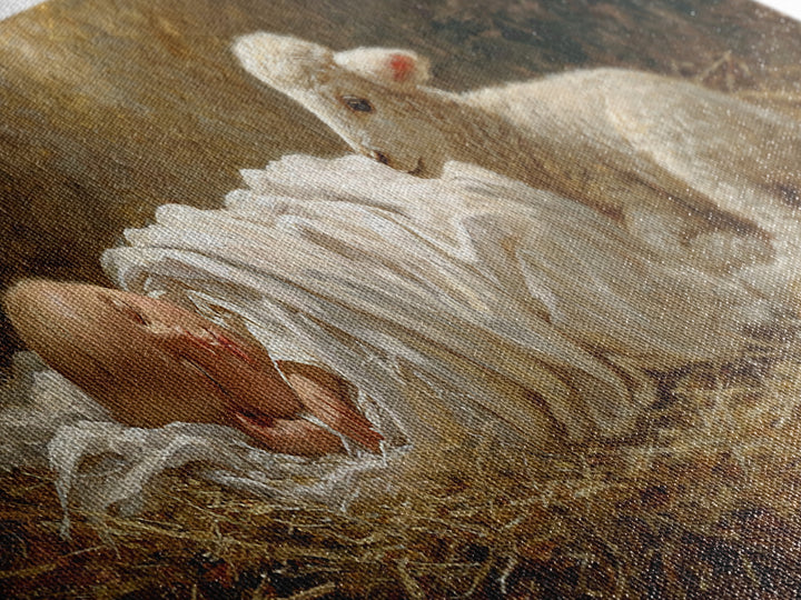 Lamb of Promise | Framed Canvas Print | Christian Art Canvas | Panoramic Frame | Christmas Art | Christian Wall Art | Christian Art